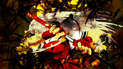 Abstract gloves Katana long