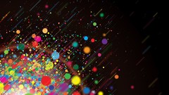 Abstract glow dots multicolor