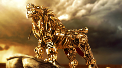 Abstract golden cg dog