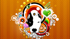 Abstract graffiti dog