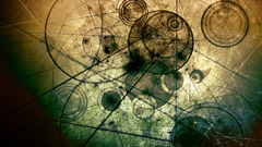 Abstract grunge Fractals circles