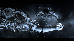 Abstract hand bird metal