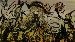 Abstract hats long hair anime girls green eyes touhou komeiji 