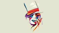 Abstract hats melting lady gaga multicolor