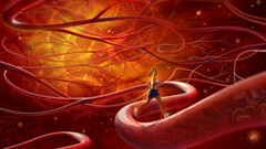 Abstract hd running girl