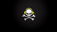 Abstract headphones skulls minimalistic