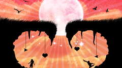 Abstract heart love sunlight