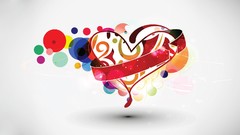 Abstract Hearts graphics valentines day multicolor vector art