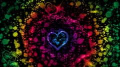 Abstract Hearts multicolor