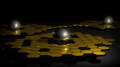 Abstract hexagon digital art hexagram