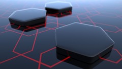 Abstract hexagons digital art