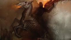 Abstract Horses skeletons digital