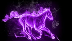 Abstract Horses Violet artwork