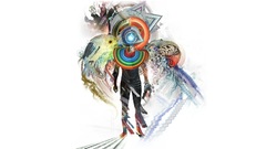 Abstract human rainbows