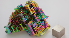 Abstract iridescence bismuth crystal