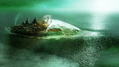 Abstract Island Creative water