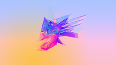 abstract justin maller Facets gradient shapes digital art 3d cgi