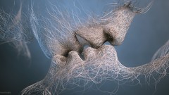 Abstract kissing designer digital art 3d art fantasy art