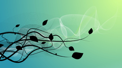 Abstract leaves silhouettes