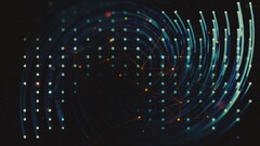 abstract lines spiral digital art geometry dots dark artwork