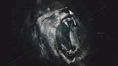 abstract lion artwork Animals digital art Mammals teeth