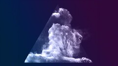 abstract lion digital art Animals Mammals triangle gradient