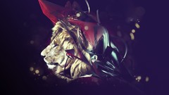 Abstract Lions artwork