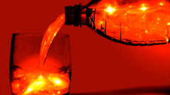 Abstract liquid artwork