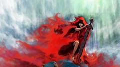 Abstract Little Red Riding Hood digital art