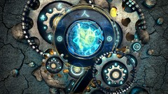 Abstract metal Technology gears