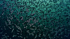 Abstract Metallic teal artwork digital art depth of field