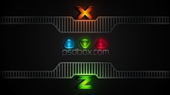 Abstract minimalistic dark multicolor