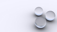 Abstract minimalistic white balls