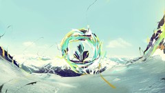 Abstract Mountains snow Desktopography