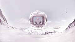 Abstract Mountains winter snow