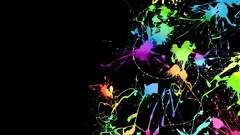 Abstract multicolor black background