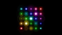Abstract multicolor circles black
