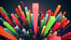 Abstract multicolor cities artwork digital art lacza