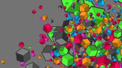 Abstract multicolor cubes