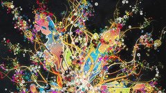 Abstract multicolor explosions