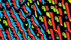 Abstract multicolor faces vector