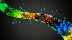 Abstract multicolor glowing rainbows