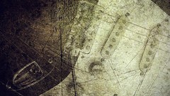 Abstract multicolor guitars