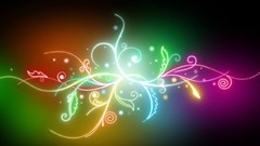 Abstract multicolor leaves