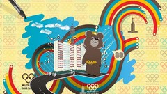 Abstract multicolor olympics