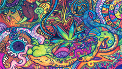 Abstract multicolor psychedelic artwork