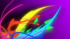 Abstract multicolor purple flourescent