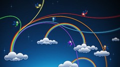 Abstract multicolor rainbows