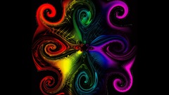 Abstract multicolor rainbows swirls