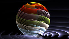 Abstract multicolor spheres 3d